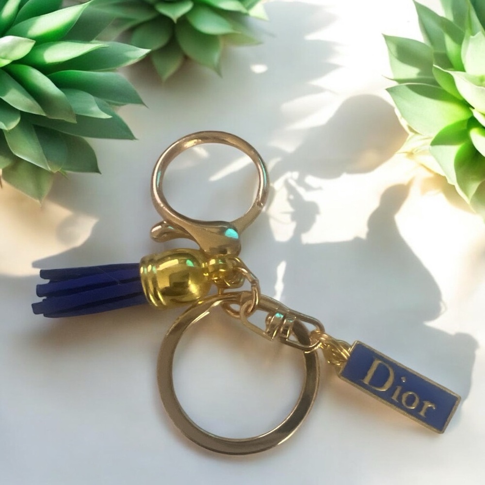 Gold and Blue Keychain